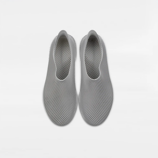 3D Printed Minimalist Footwear in cloud dancer