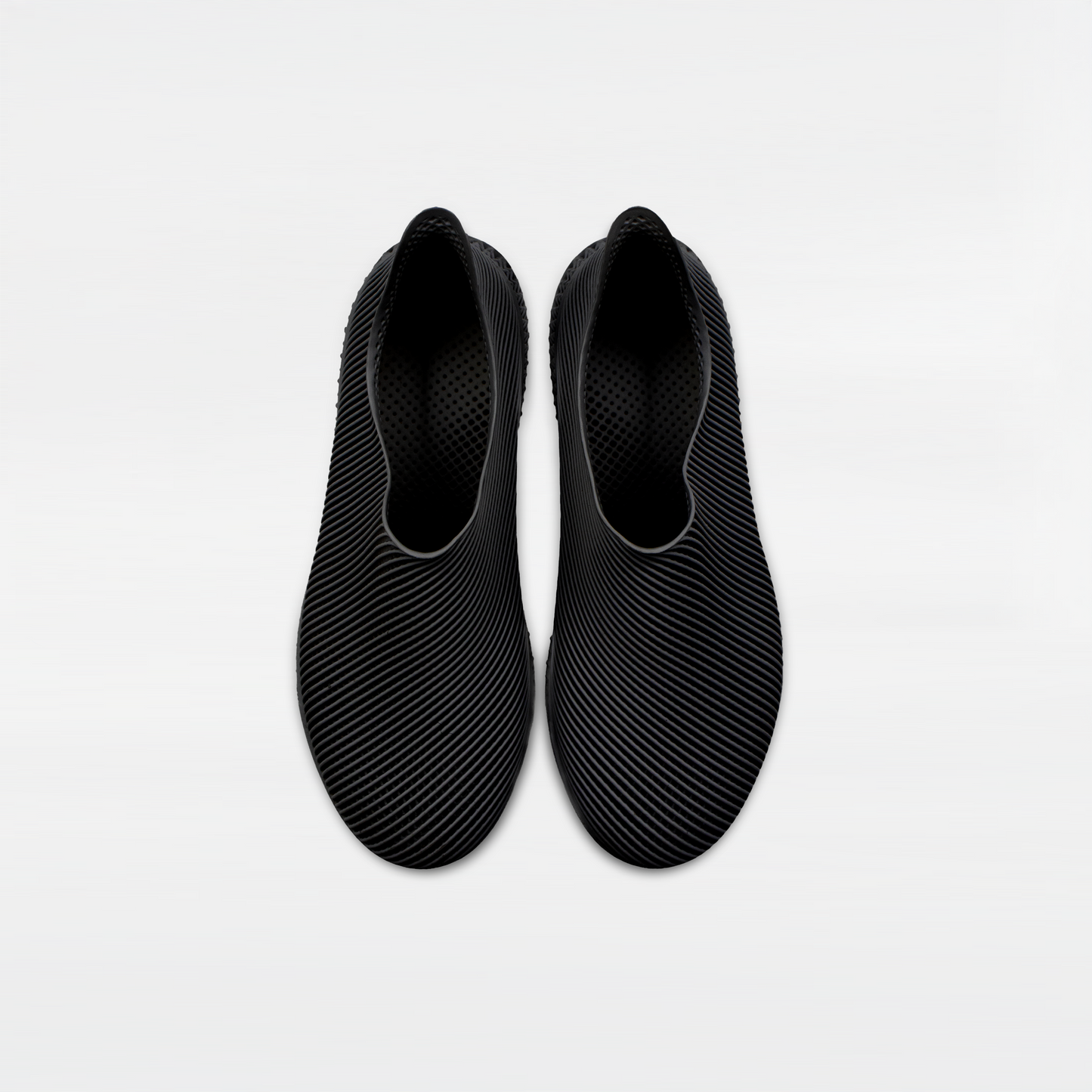 3D Printed Minimalist Footwear in true black