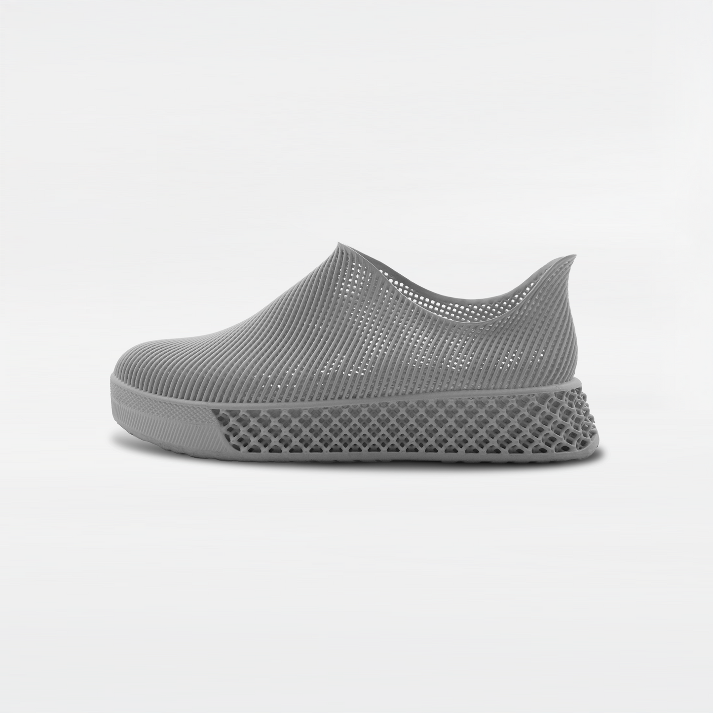3D Printed Minimalist Footwear in cloud dancer