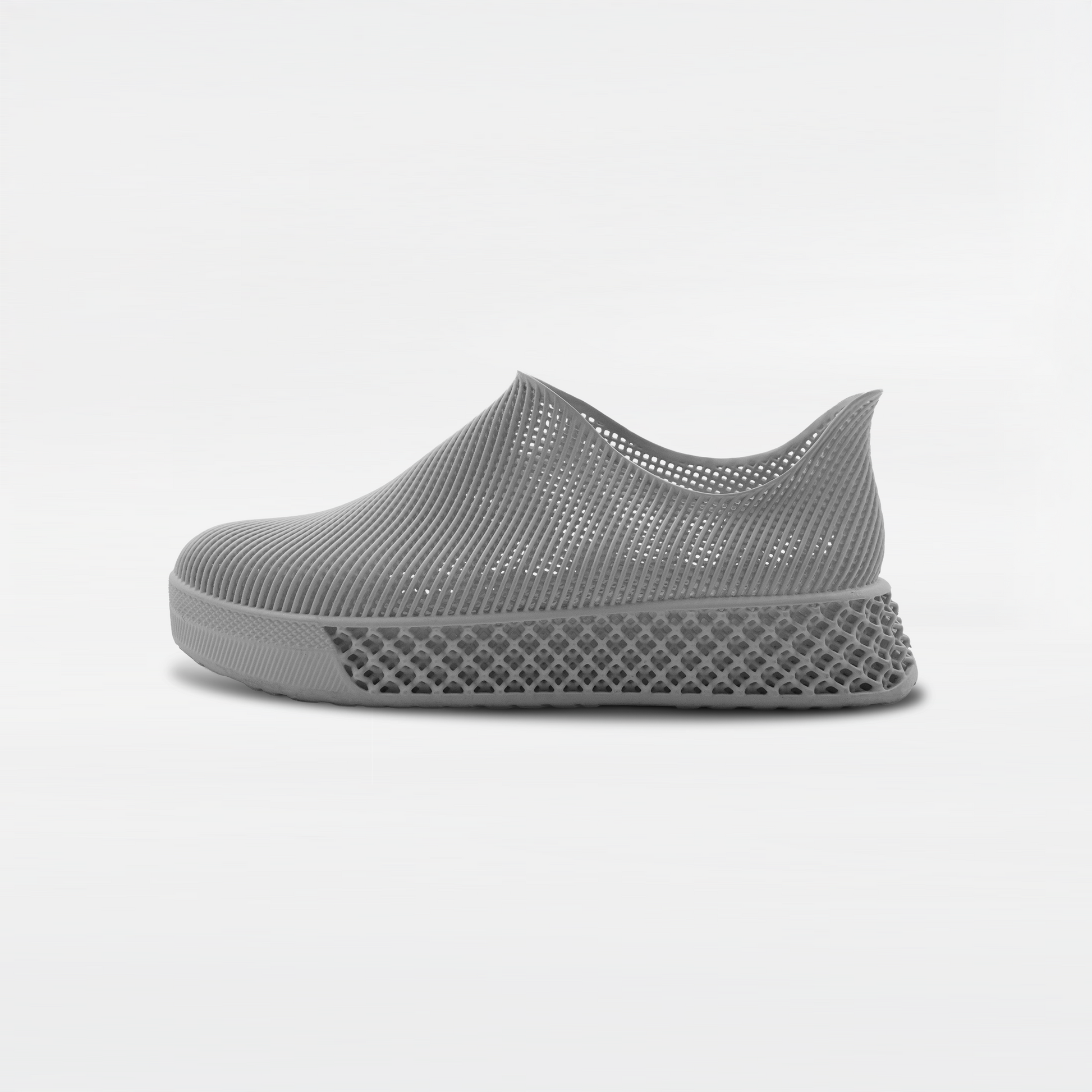 3D Printed Minimalist Footwear in cloud dancer