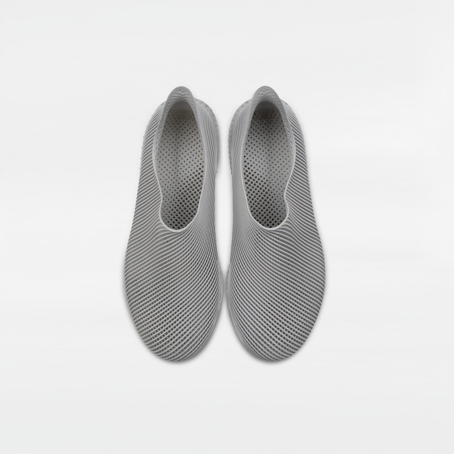 3D Printed Minimalist Footwear in cloud dancer