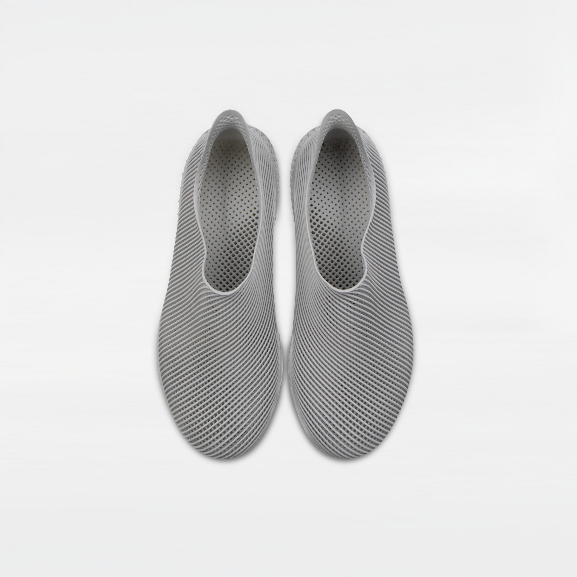 3D Printed Minimalist Footwear in cloud dancer
