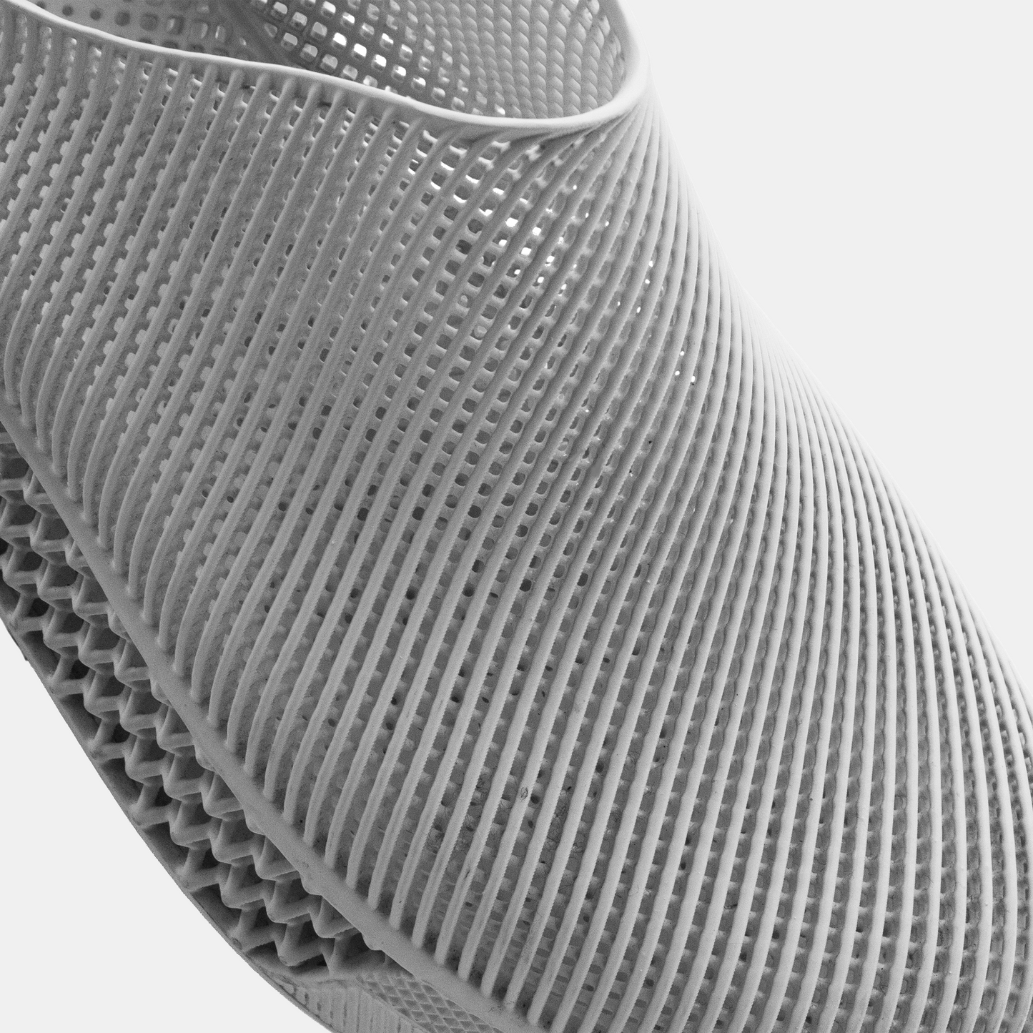 3D Printed Minimalist Footwear in cloud dancer