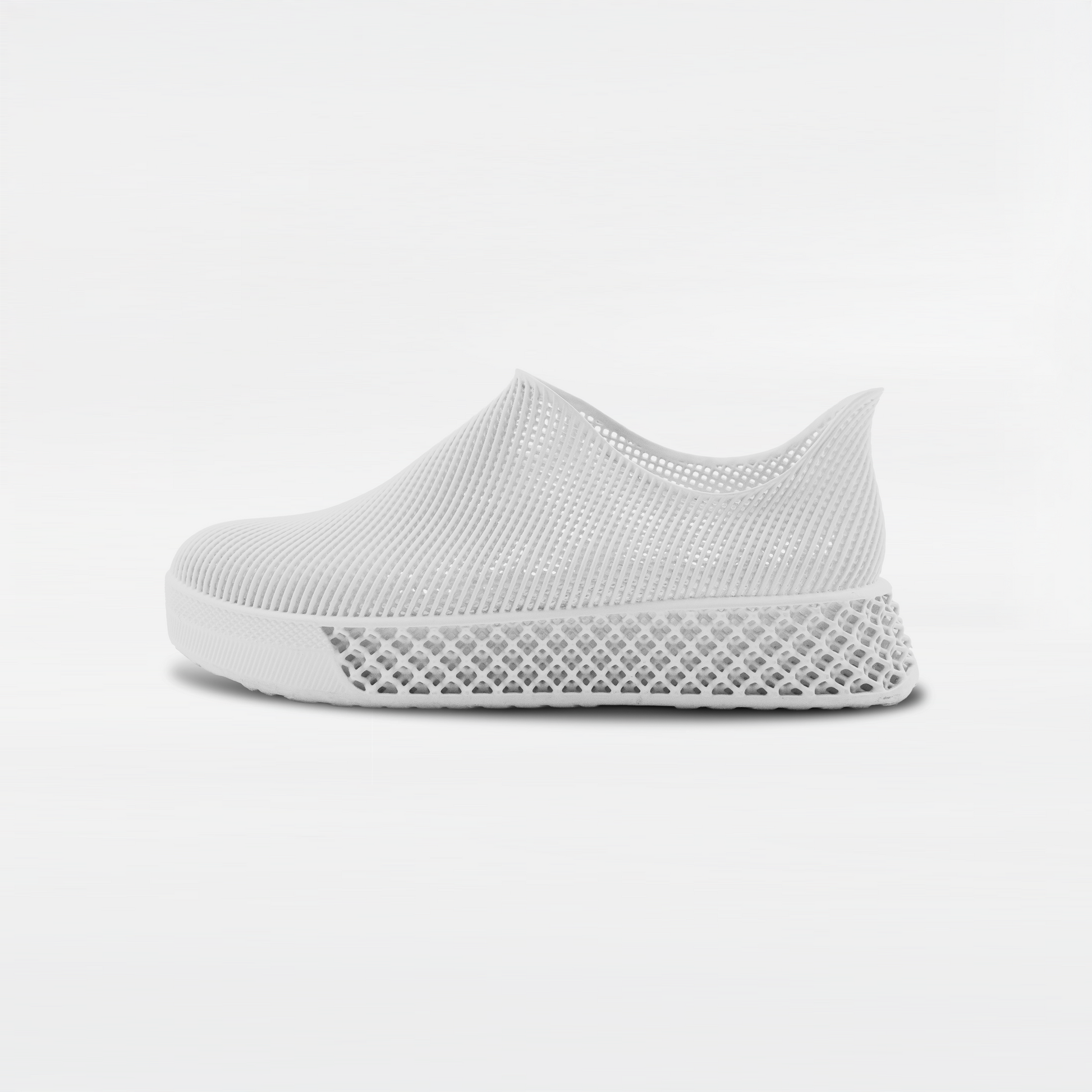 3D Printed Minimalist Footwear in pure light