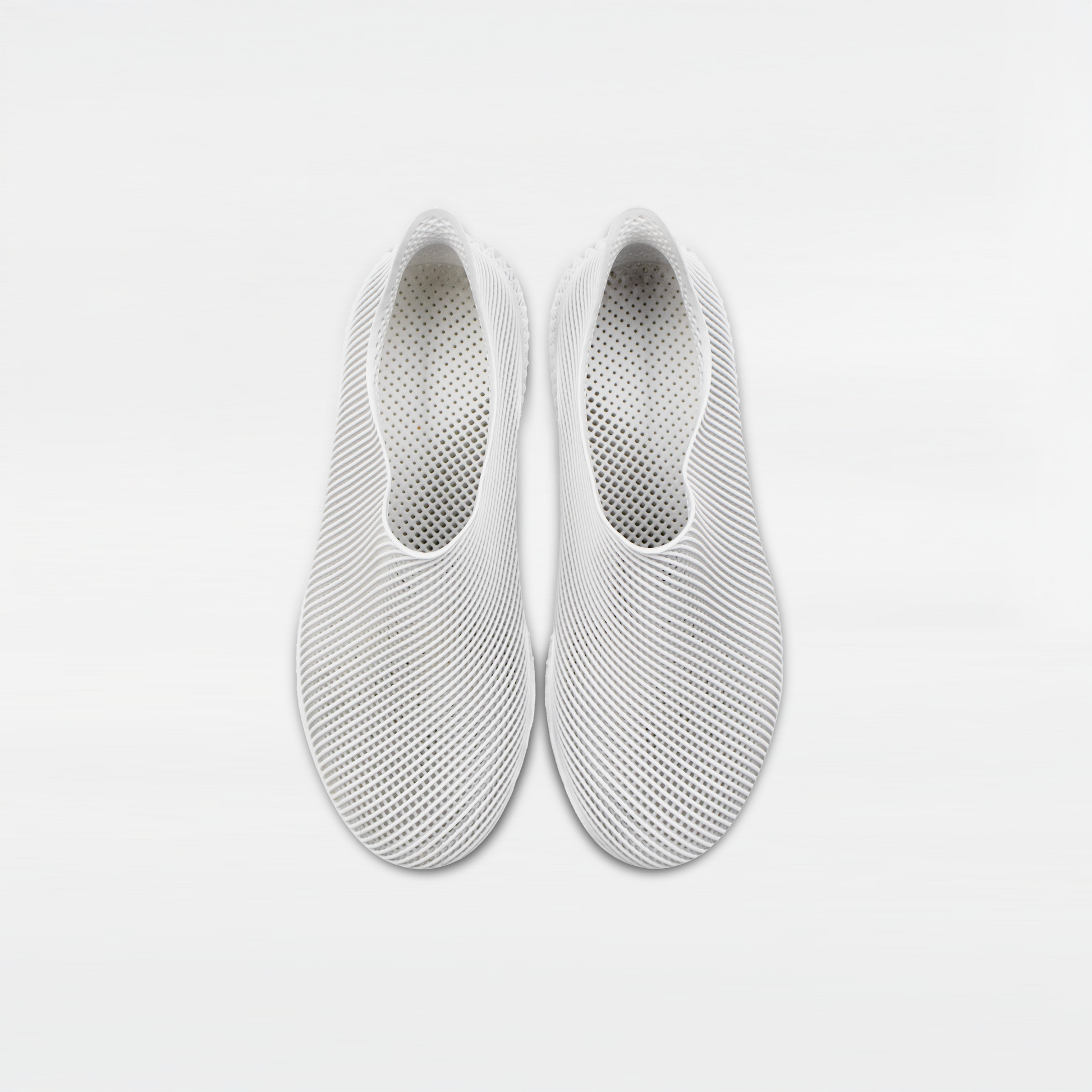 3D Printed Minimalist Footwear in pure light