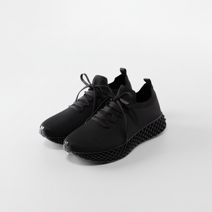 Waterproof 3D Print Shoes in True Black