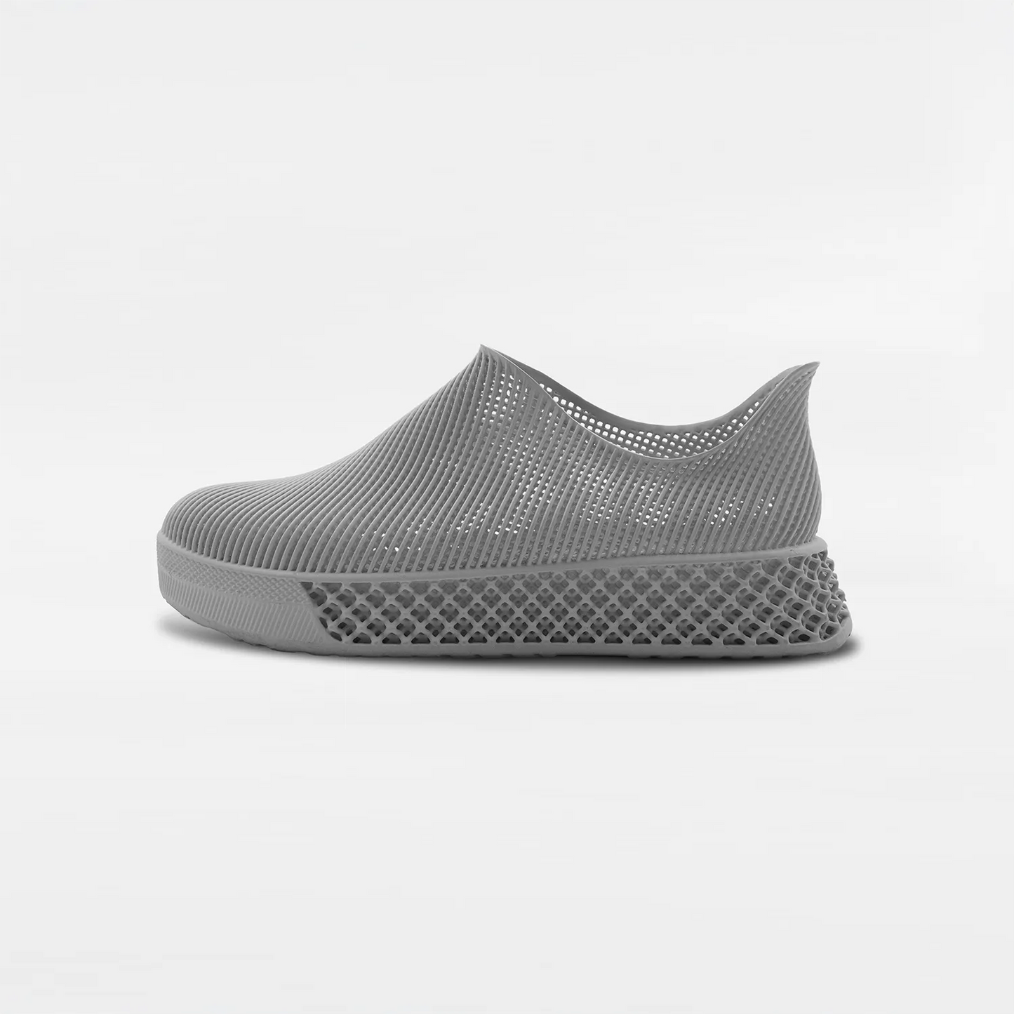 3D Printed Minimalist Footwear in cloud dancer