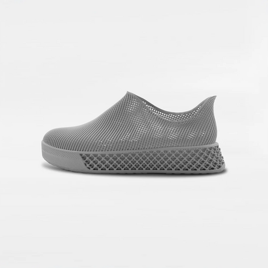 3D Printed Minimalist Footwear in cloud dancer