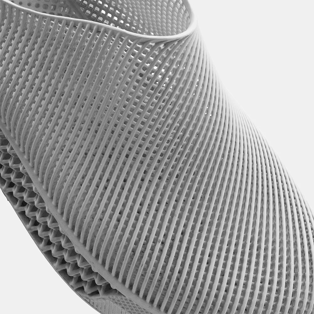 3D Printed Minimalist Footwear in cloud dancer