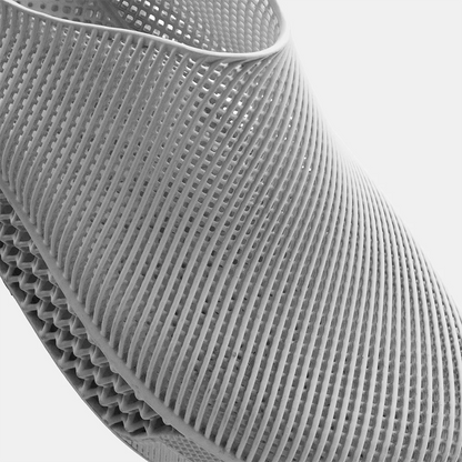 3D Printed Minimalist Footwear in cloud dancer