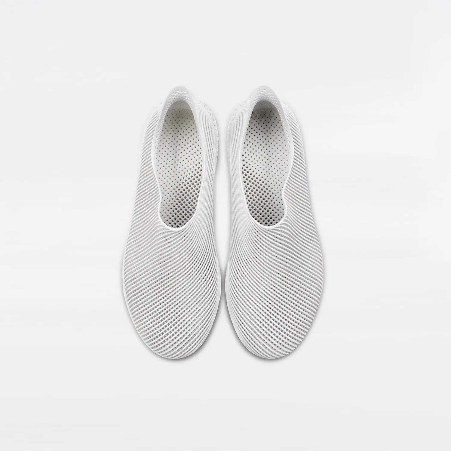 3D Printed Minimalist Footwear in pure light